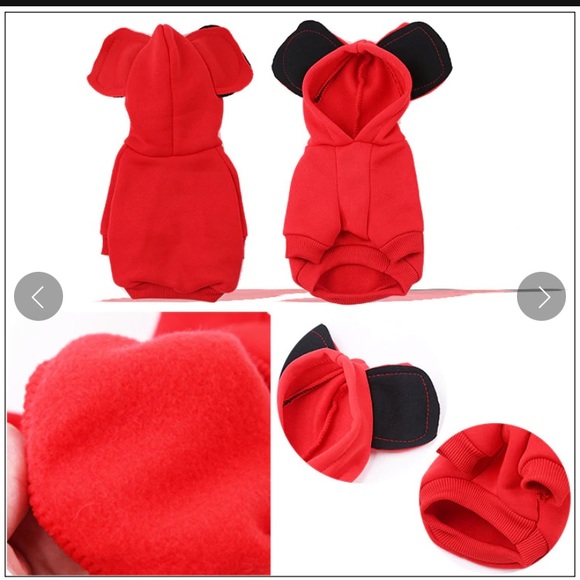 ❤️❤️❤️HOST PICK❤️❤️❤️NWT Adorable Dog Hoodie with Ears - Picture 2 of 3